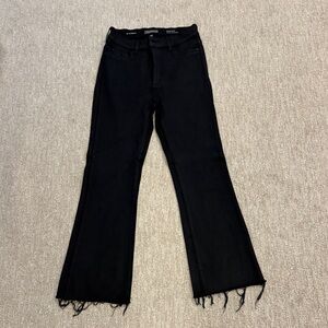 DL1961 Bridget Boot High Rise Instasculpt Crop Coated Black Jeans